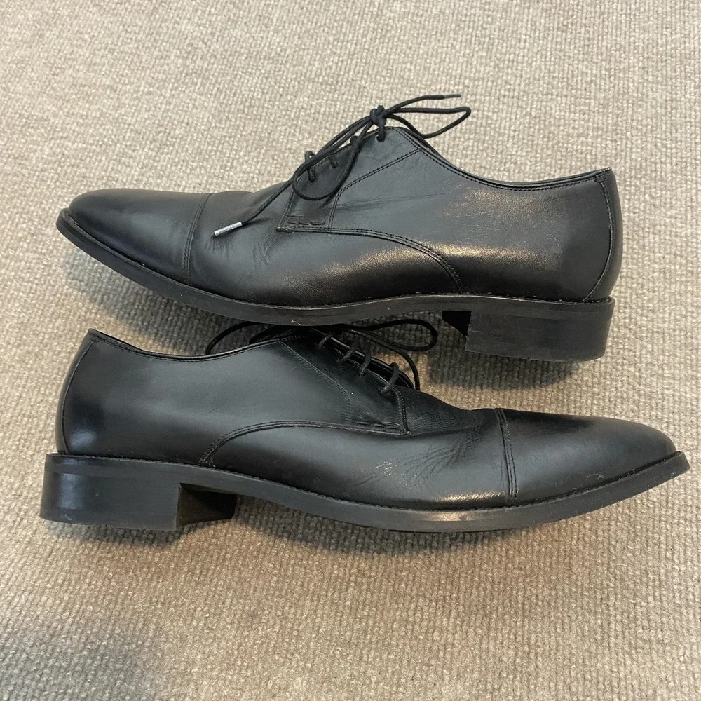 Cole Haan Grand.OS Shoes Mens Size 10.5 M Black Leather Cap Toe Oxfords C11630